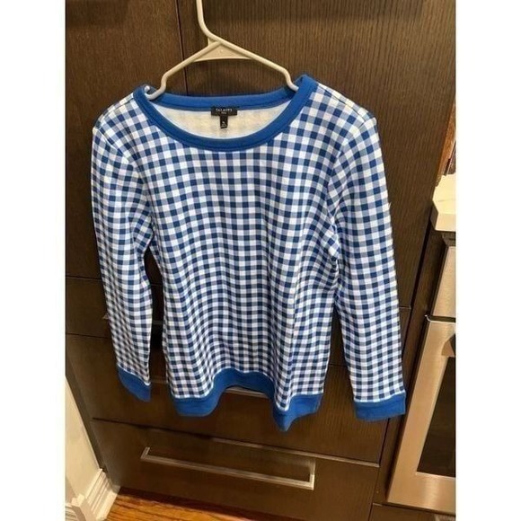 Talbots Sweaters - Talbots Gingham Crewneck Sweatshirt Women's‎ Size petite small new